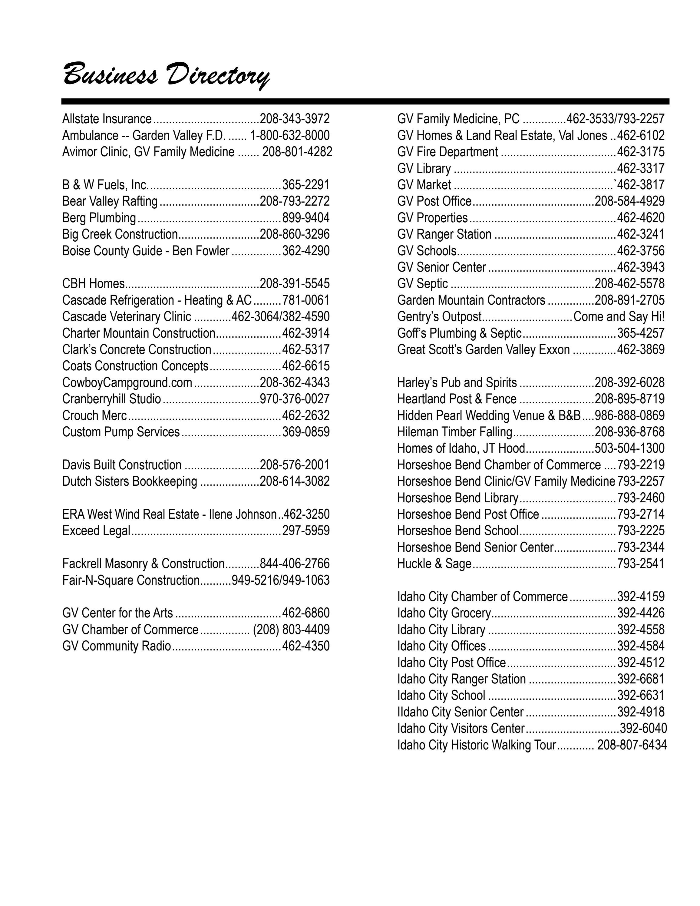 Boise County Guide page 40