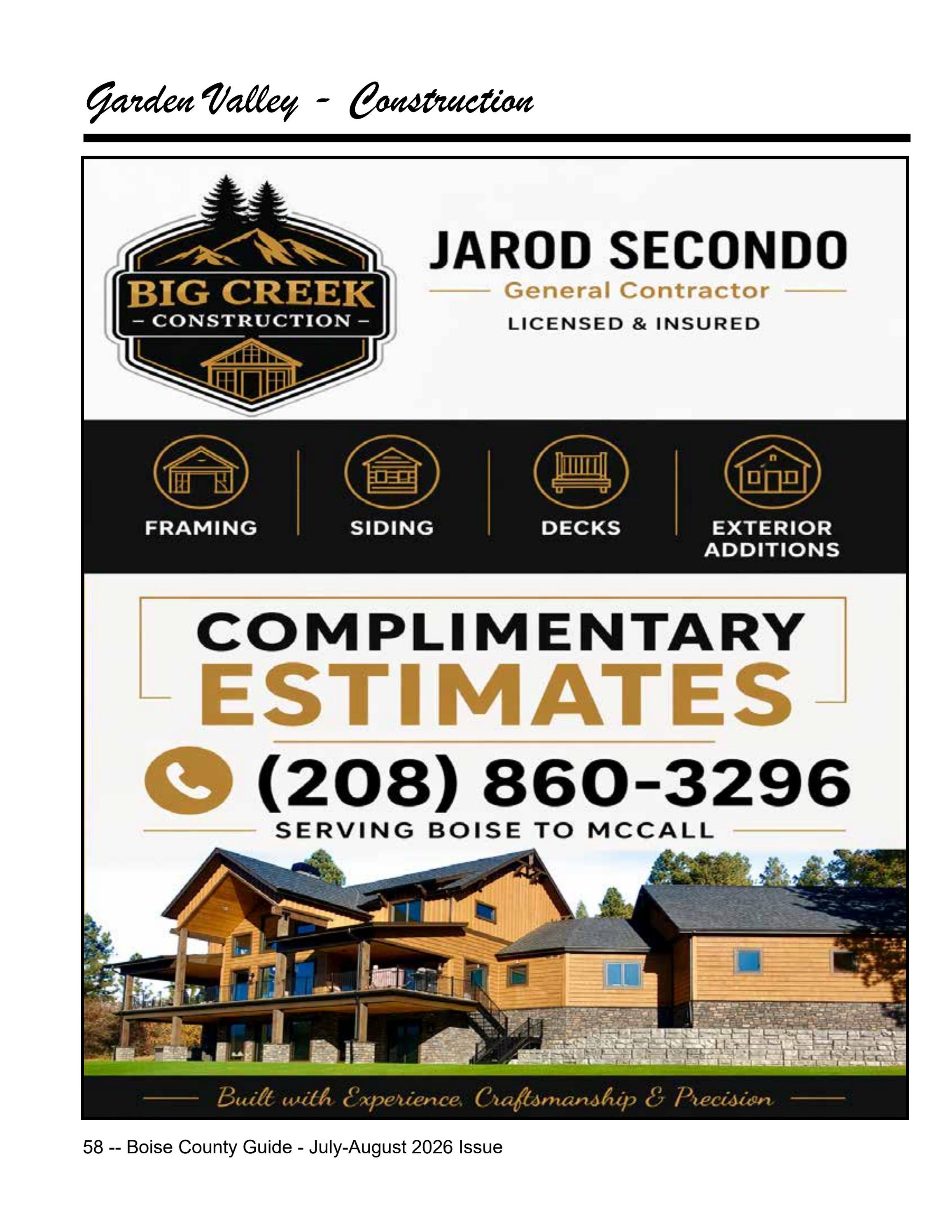 Boise County Guide page 58